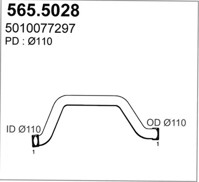 Auspuffrohr ASSO 565.5028