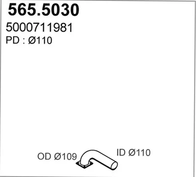 Auspuffrohr ASSO 565.5030