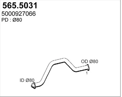 Auspuffrohr ASSO 565.5031