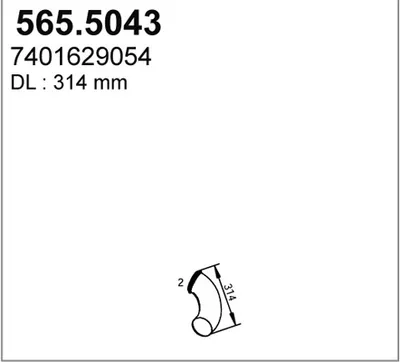 Auspuffrohr ASSO 565.5043