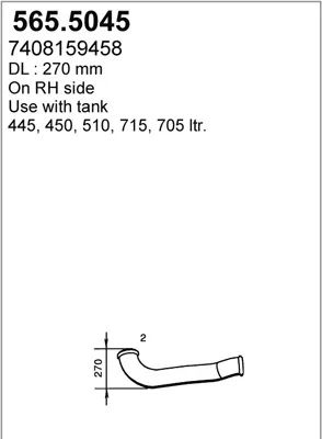 Auspuffschlauch ASSO 565.5045