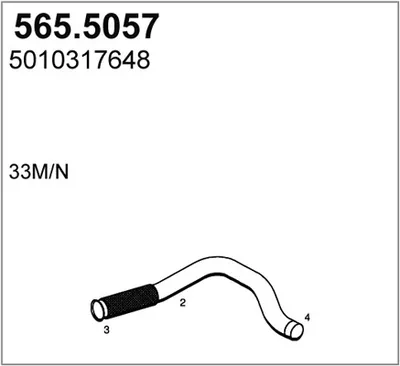 Auspuffrohr ASSO 565.5057