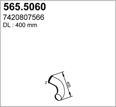 Auspuffrohr ASSO 565.5060