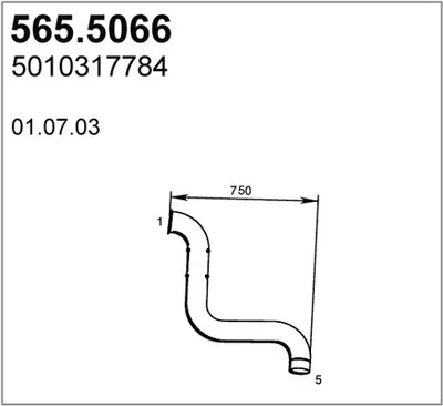 Auspuffrohr ASSO 565.5066
