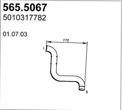 Auspuffrohr ASSO 565.5067