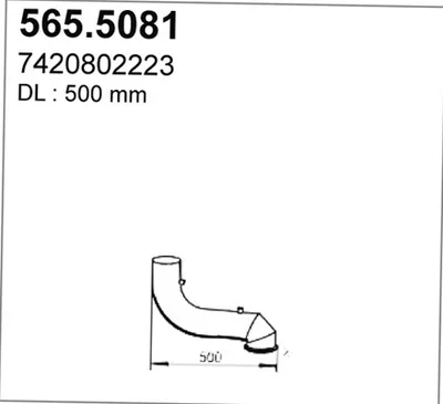 Auspuffrohr ASSO 565.5081