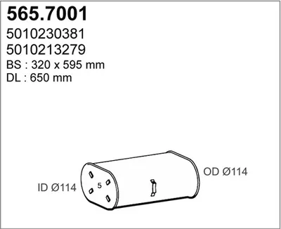 Zentral-/Außenschalldämpfer ASSO 565.7001