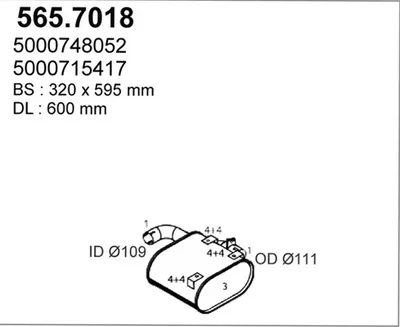 Zentral- und Außenschalldämpfer ASSO 565.7018