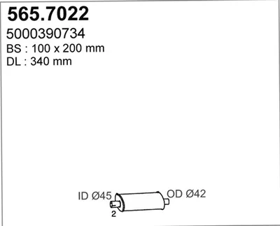 Hinterer Schalldämpfer Renault TRAFIC Bus · Renault MASTER I Van · Renault TRAFIC Van