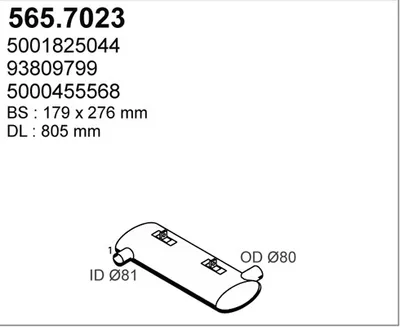 Zentral- und Außenschalldämpfer ASSO 565.7023