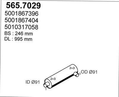 Zentral- und Oberschalldämpfer ASSO 565.7029