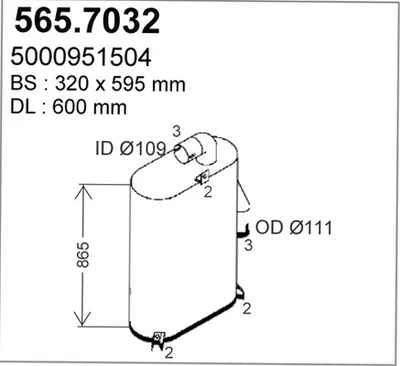 Zentral- und Oberschalldämpfer ASSO 565.7032
