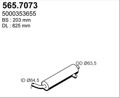 Zentral-/Außenschalldämpfer ASSO 565.7073
