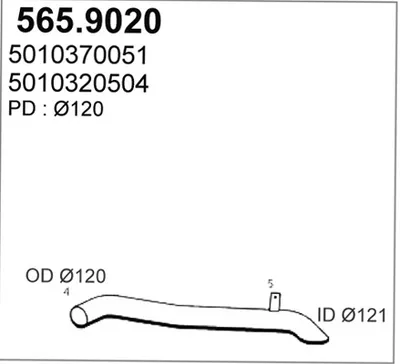 Auspuffrohr ASSO 565.9020