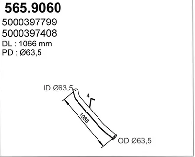 Auspuffrohr Renault Trucks MESSENGER Van · Renault Trucks MESSENGER Platform/Chassis · Renault Trucks MESSENGER Truck Traktor