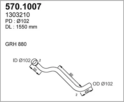 Auspuffrohr ASSO 570.1007