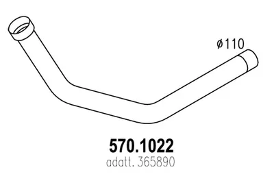 Auspuffrohr ASSO 570.1022