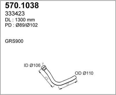 Auspuffrohr ASSO 570.1038