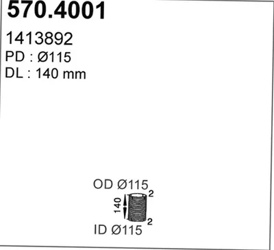 Flexible Verbindung, Abgas ASSO 570.4001