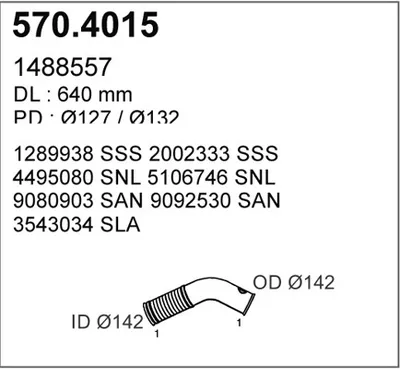 Flexible Verbindung, Abgas ASSO 570.4015