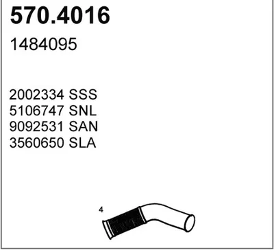 Flexible Verbindung, Abgas ASSO 570.4016