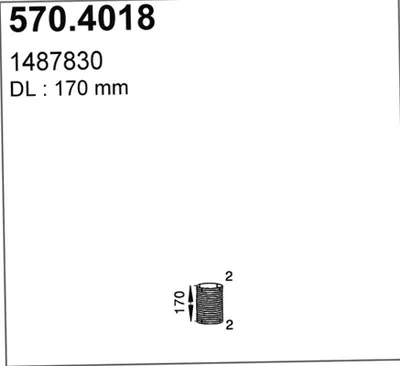 Flexibler Anschluss, Auspuff ASSO 570.4018