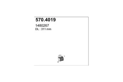 Flexible Verbindung, Abgas ASSO 570.4019