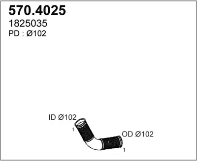 Flexible Verbindung, Abgas ASSO 570.4025