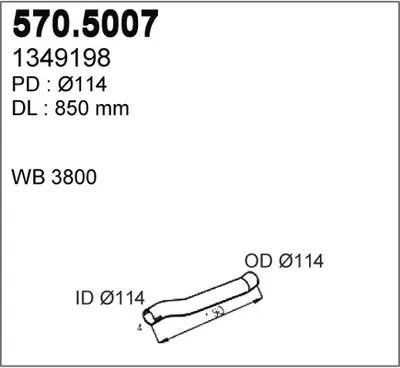 Auspuffrohr ASSO 570.5007