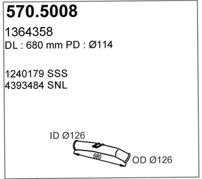 Auspuffrohr ASSO 570.5008