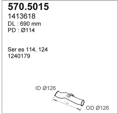 Auspuffrohr ASSO 570.5015