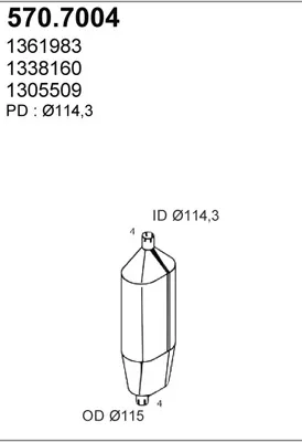 Zentral- und Oberschalldämpfer ASSO 570.704