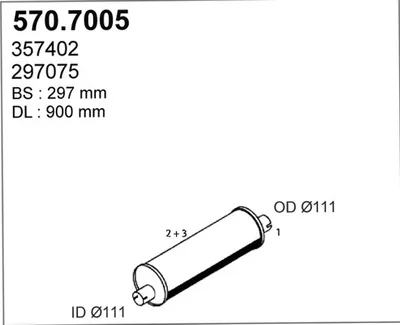 Zentral- und Oberschalldämpfer ASSO 570.7005