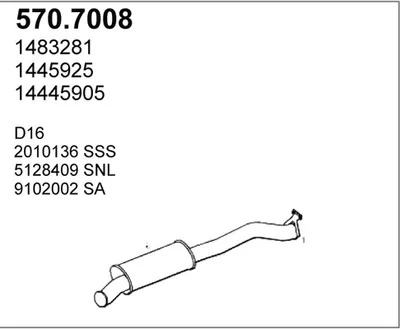 Zentral- und Oberschalldämpfer ASSO 570.7008