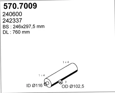 Zentral- und Außenschalldämpfer ASSO 570.709