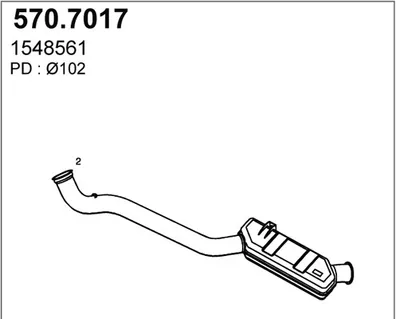 Zentral- / Außenschalldämpfer ASSO 570.7017