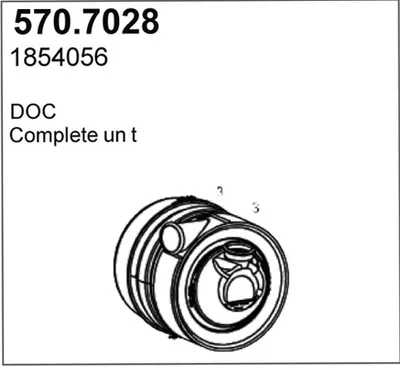 Zentral- / Außenschalldämpfer ASSO 570.7028