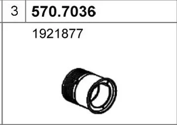 Zentral-/Außenschalldämpfer ASSO 570.7036