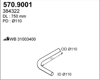 Auspuffrohr ASSO 570.901