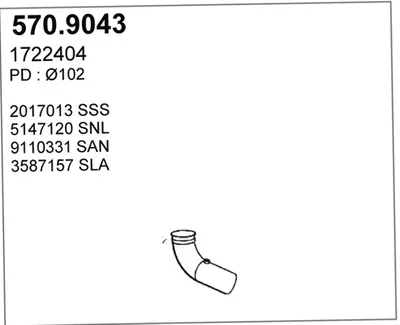 Auspuffrohr ASSO 570.9043