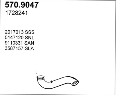 Auspuffrohr ASSO 570.9047