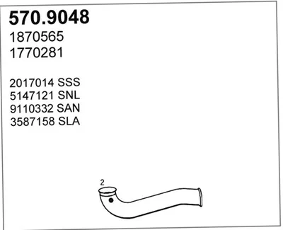 Auspuffrohr ASSO 570.9048