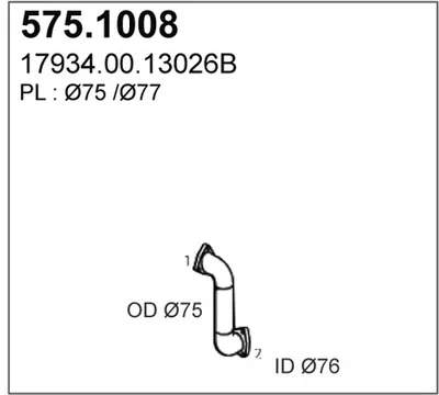 Auspuffrohr ASSO 575.1008