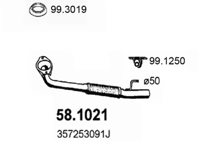 Abgasleitung Vw PASSAT B3/B4 · Vw PASSAT B3/B4 Variante