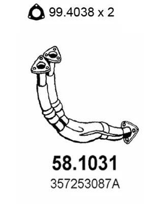 Auspuffrohr Vw PASSAT B3/B4 · Vw PASSAT B3/B4 Variante · Vw GOLF III