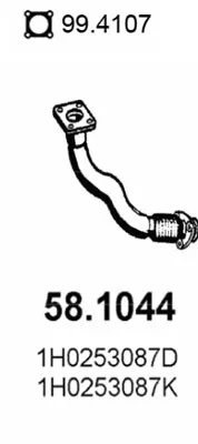 Auspuffrohr Vw PASSAT B3/B4 · Vw PASSAT B3/B4 Variante · Vw GOLF III Cabriolet