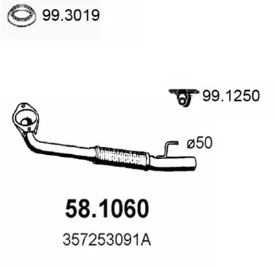 Abgasleitung Vw PASSAT B3/B4 · Vw PASSAT B3/B4 Variante