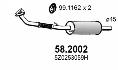 Front Schalldämpfer Vw FOX Hatchback