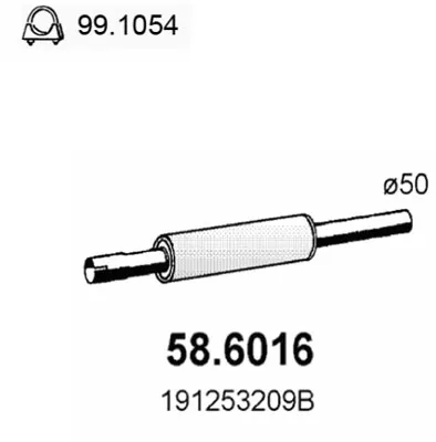 Schalldämpfer Vw PASSAT B3/B4 · Vw PASSAT B3/B4 Variante · Vw GOLF II