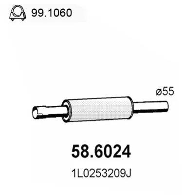 Sitz des Schalldämpfers TOLEDO I · Vw PASSAT B3/B4 · Vw PASSAT B3/B4 Variante